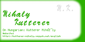 mihaly kutterer business card